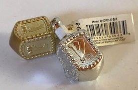 Dreidel Metallic / Plastic Gold And Silver Colors, Ages 3+