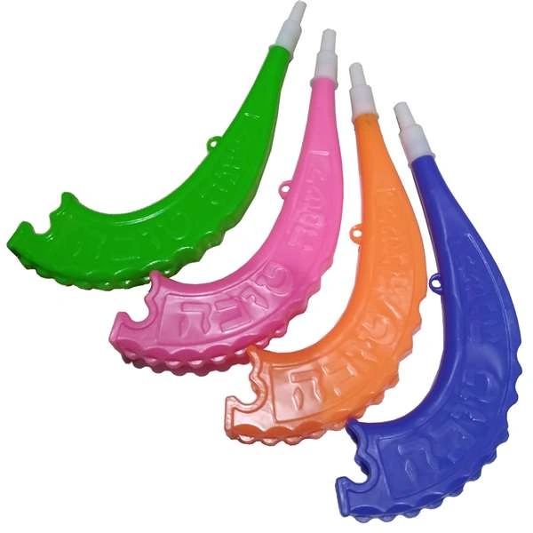 Toy Shofars - assorted colors (Green, Pink, Orange, Blue and Yellow)