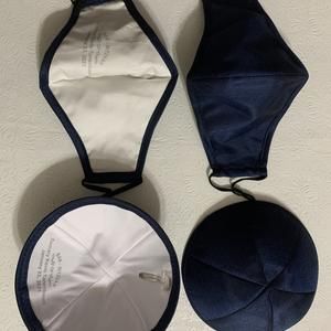 Personalized Raw Silk Kippah and Mask Sets - for Bar/Bat Mitzvah, Wedding and More/Price per Dozen