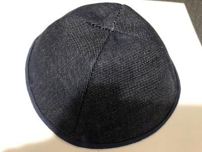 Kippah Blue Jeans Standard Size - Made in Israel