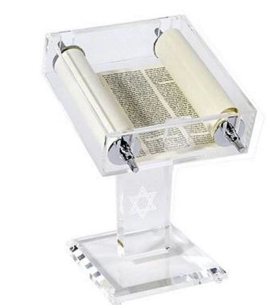 Acrylic Torah Stand w/Moveable Torah and Pedestal