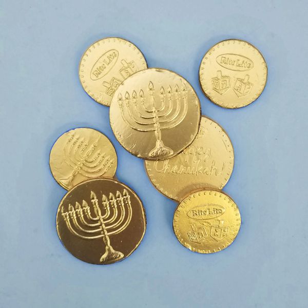 Milk Chocolate Chanukah Coins Party Size 6.8 OZ | The Chosen Gift