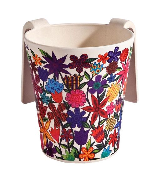 Emanuel Bamboo Washing Cup - Flowers