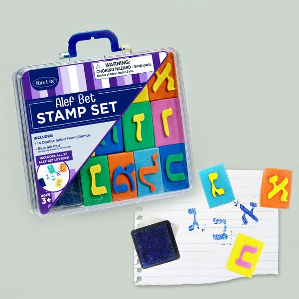 Alef-Bet Stamp Set in Carrying Case