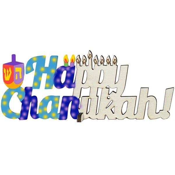 Happy Chanukah Wooden Sign