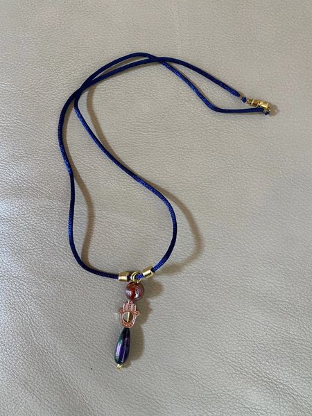 Rope Necklace with Chamsah Charm - Custom Jewelry