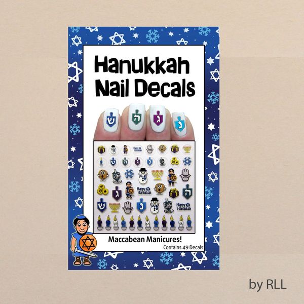 Midrash Manicures Hanukkah Nail Decals