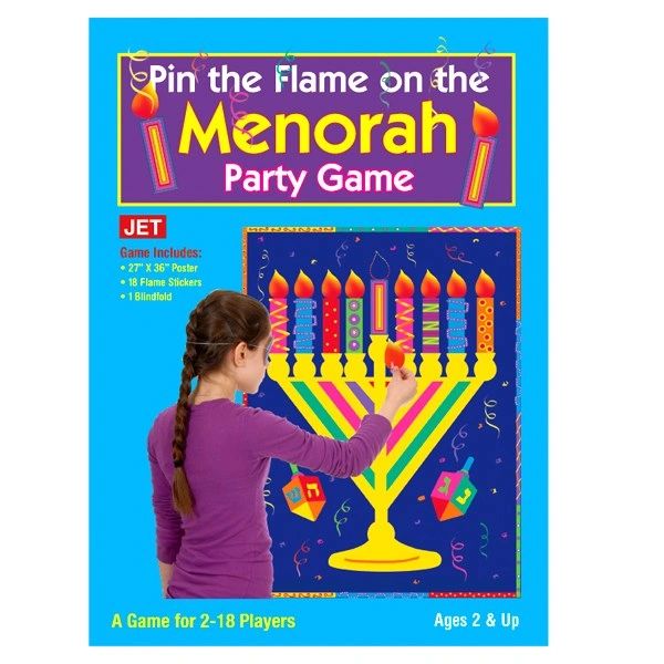 Pin the Flame on the Menorah Party Game