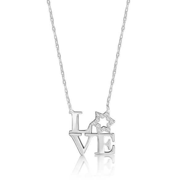 Love Letter Star of David Necklace - Silver