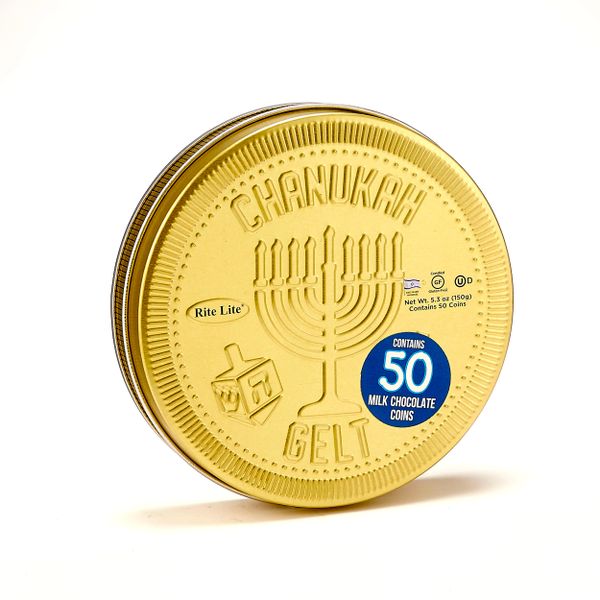 Milk Chocolate Chanukah Coins in Collectible Gift Tin