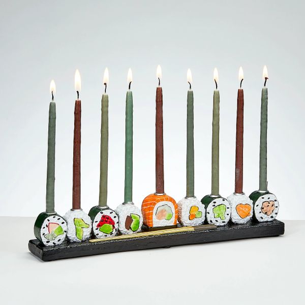 Hand-Painted Resin Sushi Menorah