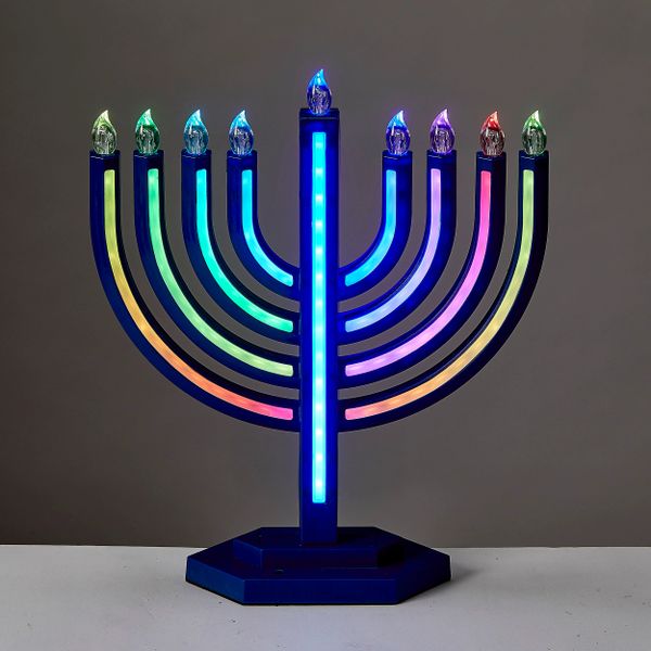 ColorWave LED Menorah With Multi-function Color Changing