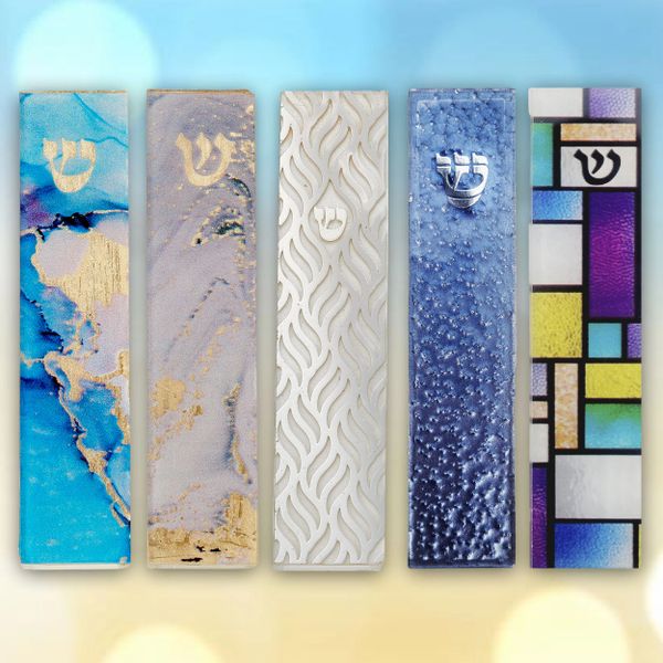 Art Glass Mezuzah assorted colors