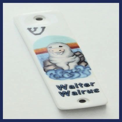 Ceramic Animal Design Mezuzah Case Perfect For Kids 4 1/8 Inches L X 1 1/8 Inches W - SCROLL SOLD SEPARATELY