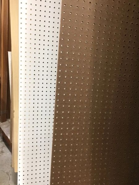 Pegboard 4' x 8' sheet, White or Brown