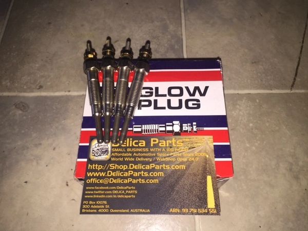 Glow Plugs (SET of four) for 2.8L Diesel / Turbo Diesel Delica 4M40