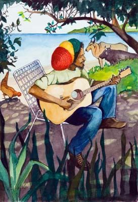 Rasta Guitar Player 2