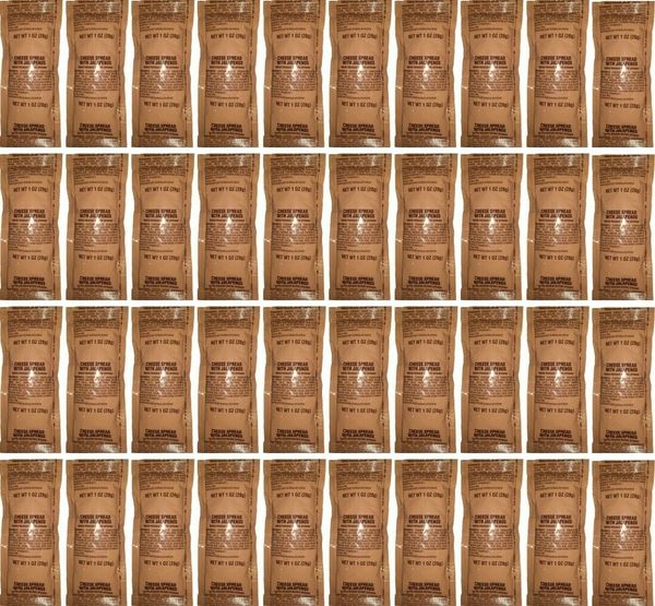 MRE Cheese Spreads 40 Jalapeno Cheese Pouches