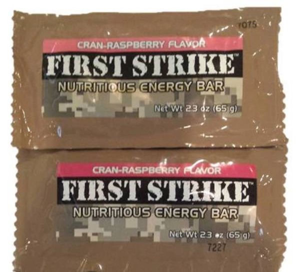 PreOrder MRE CRANRASPBERRY First Strike Bars Ready To Eat Energy
