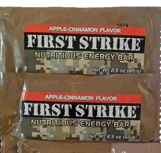 Apple Cinnamon First Strike Bars MRE Energy Bars / 6pk 24 pk