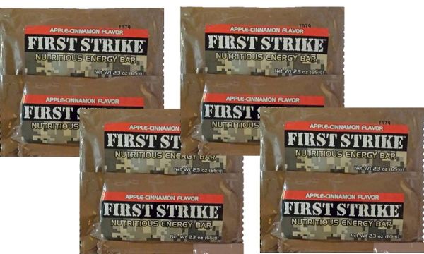Apple Cinnamon First Strike Bars MRE Energy Bars / 6pk - 24 pk