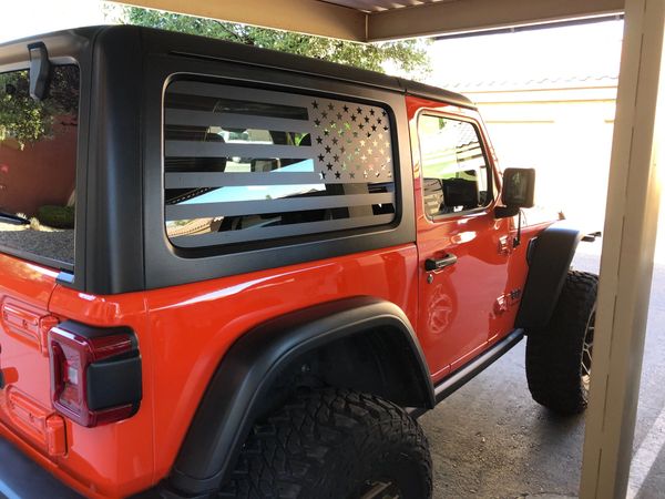 Jeep Wrangler 2 Door or 4 Door American Flag Window Decals