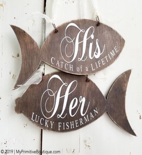 Mr And Mrs Rustic Wedding Signs Beach Wedding Signs Fishing Decor Rustic Beach Wedding Decor Rustic Wedding Decor Fisherman Ch 13