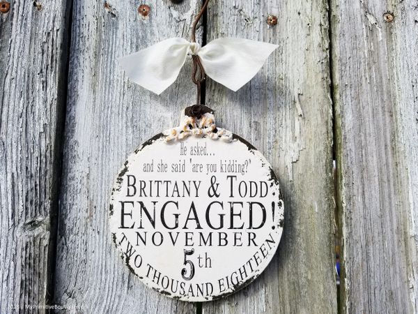 Personalized engagement ornament sale christmas