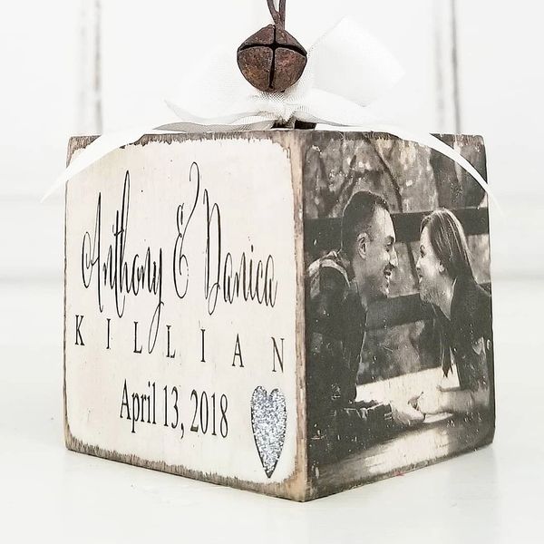 PERSONALIZED MR & MRS CHRISTMAS ORNAMENT with PHOTO | Be devoted | My ...