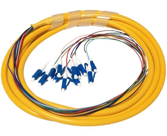 12 Strand 9/125 Fiber Optic Pigtails 5M LC/UPC Single Mode