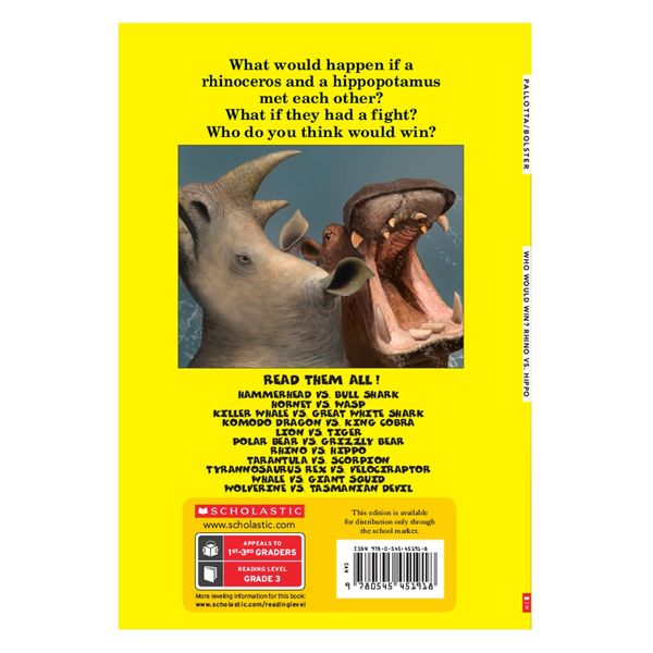 Who Would Win Books Rhino Vs Hippo Children S Books Bookmarks Included