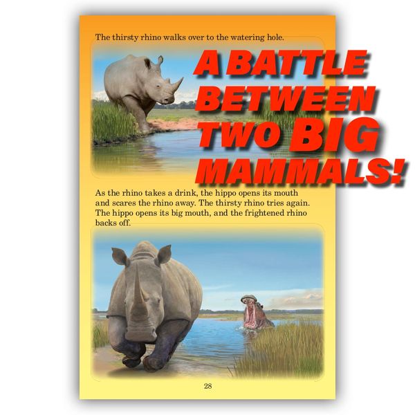 Who Would Win Books Rhino Vs Hippo Children S Books Bookmarks Included