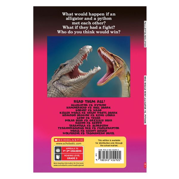 Who Would Win Books Alligator Vs Python Children S Books Bookmarks Included