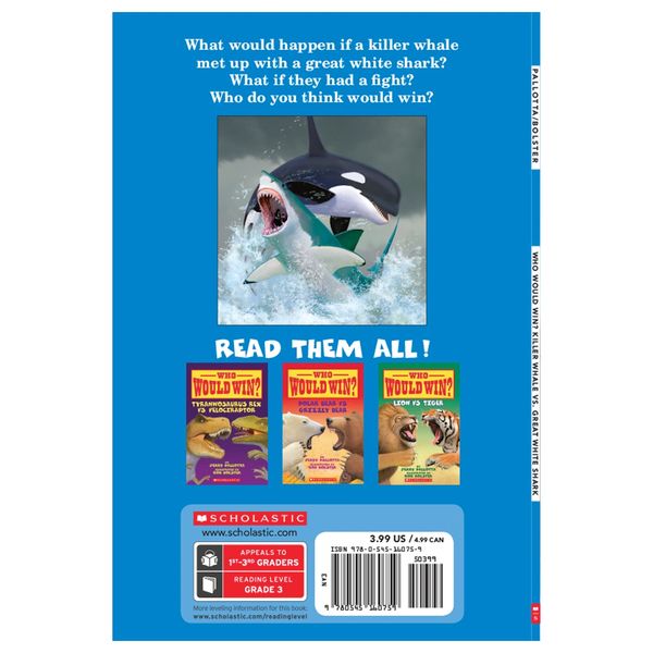 Who Would Win Books Killer Whale Vs Great White Shark Marine Biology Book For