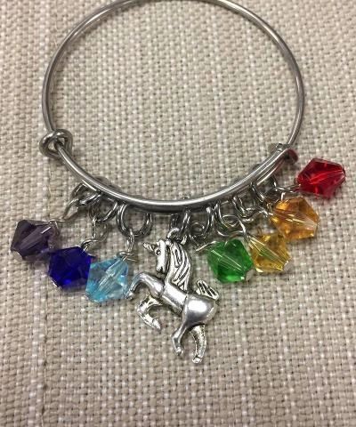 Children Rainbow Unicorn Bangle