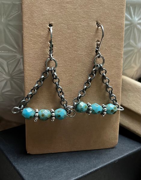 Czech hot sale glass earrings