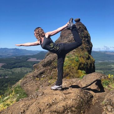 Ali Koch doing yoga