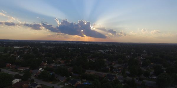 Beautiful sunset over Owensboro, KY