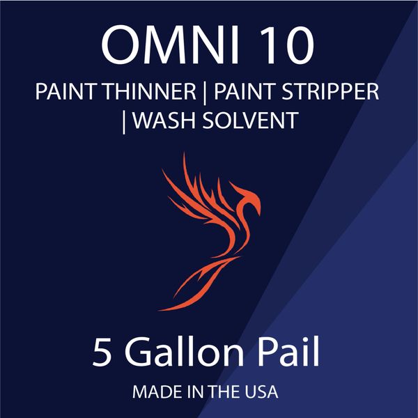 Omni 10 Lacquer Thinner, Wash Solvent, Paint Thinner, Paint Stripper