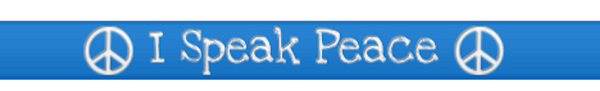 I Speak Peace Silicone Wristband - Blue and White