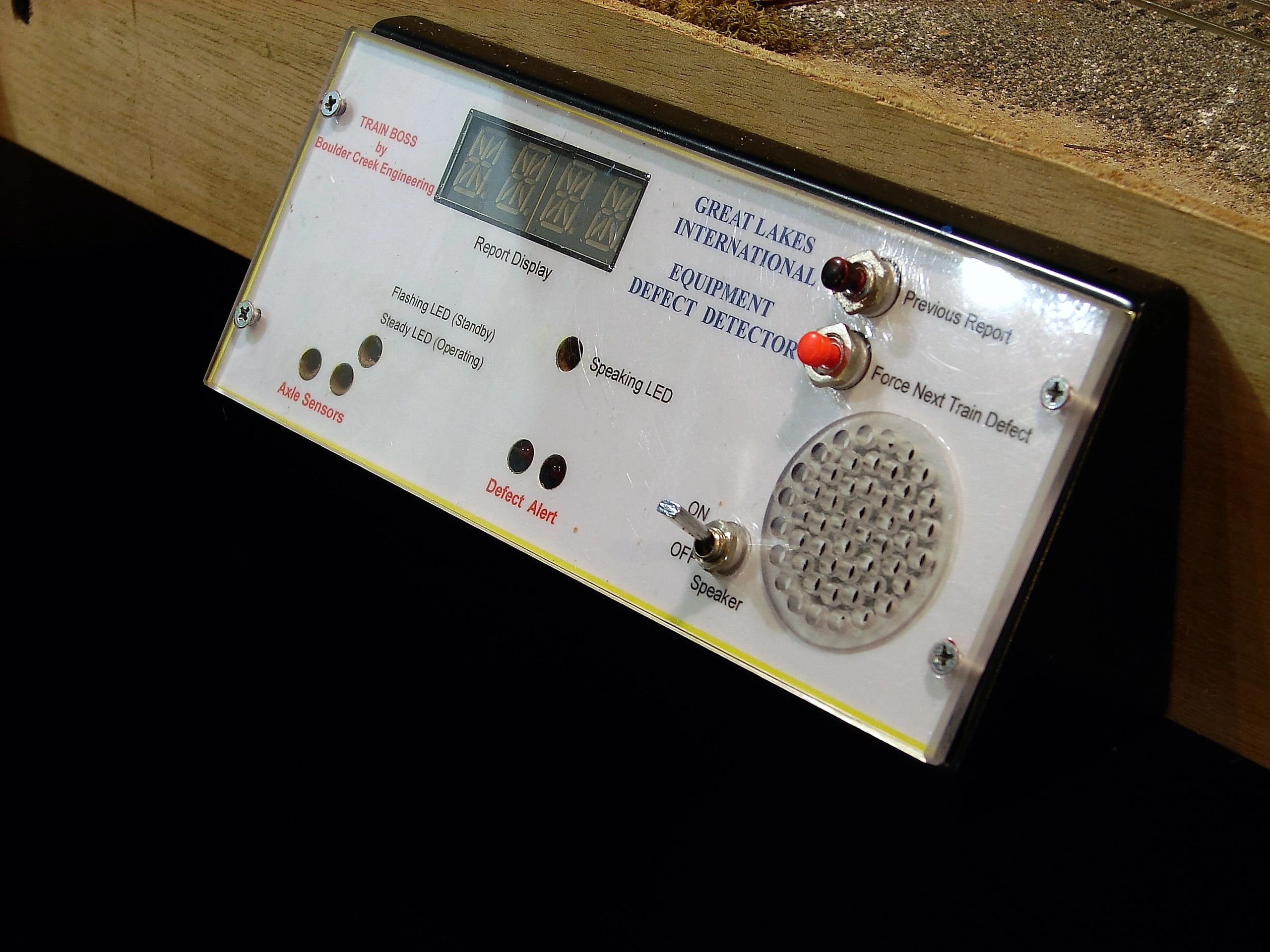 Fascia Mount Model Railroad Control Enclosure Box
Used for Defect Detector 