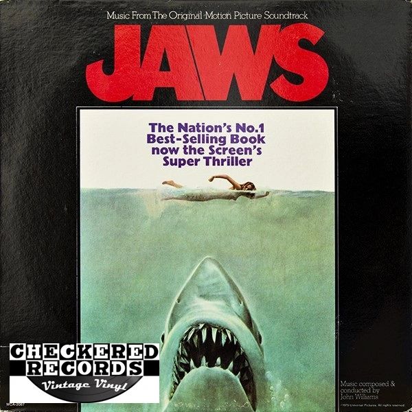 Jaws Music From The Original Motion Picture Soundtrack First Year Pressing 1975 USMCA Records MCA-2087 Vintage Vinyl Record Album
