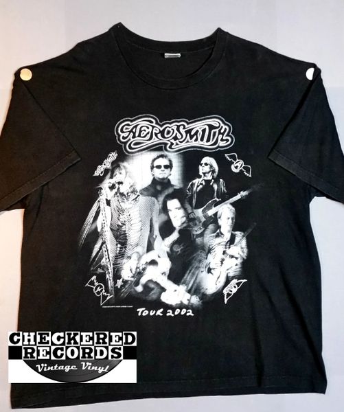 Vintage 2002 Aerosmith Just Push Play Official Concert Tour T-Shirt Giant  Merchandising Company XXL Cygnus Sportswear T-Shirt