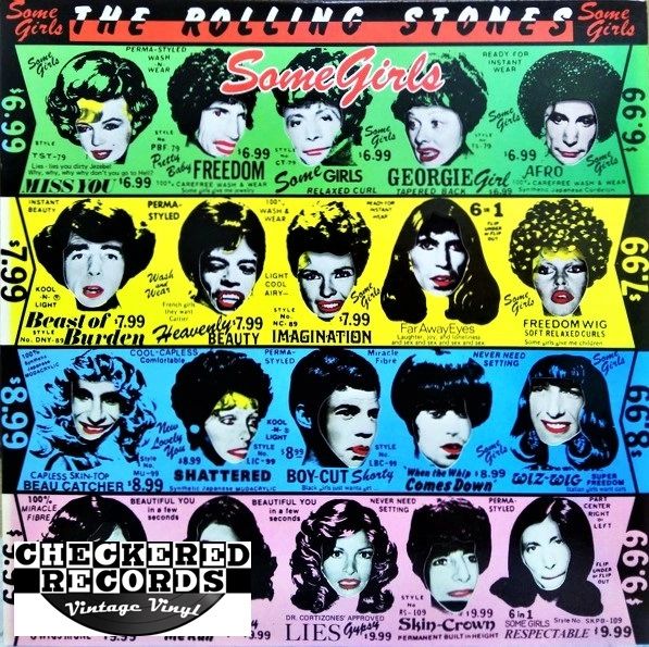 The Rolling Stones ‎Some Girls First Year Pressing 1978 Die Cut Celebrity Faces Rolling Stones Records ‎COC 39108 Vintage Vinyl Record Album