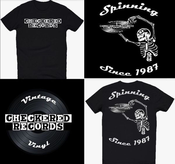Checkered Records Spinning Since 1987 Concert Tee T-Shirt