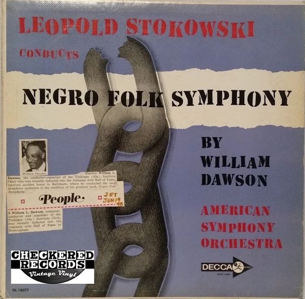 Vintage William Dawson Leopold Stokowski American Symphony Orchestra Negro Folk Symphony First Year Pressing 1959 US Decca DL 10077 Vintage Vinyl LP Record Album