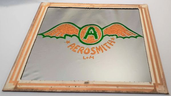 Vintage 1975 Aerosmith Get Your Wings L+H Carnival Mirror Rock Band Fair Mirror Prize Mirror