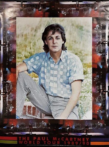 Authentic Original 1989 The Paul McCartney World Tour 1989/90 Concert Poster 35 X 23