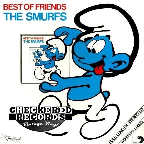 Vintage The Smurfs Best Of Friends First Year Pressing 1982 US Starland Music ARI 1027 Vintage Vinyl LP Record Album