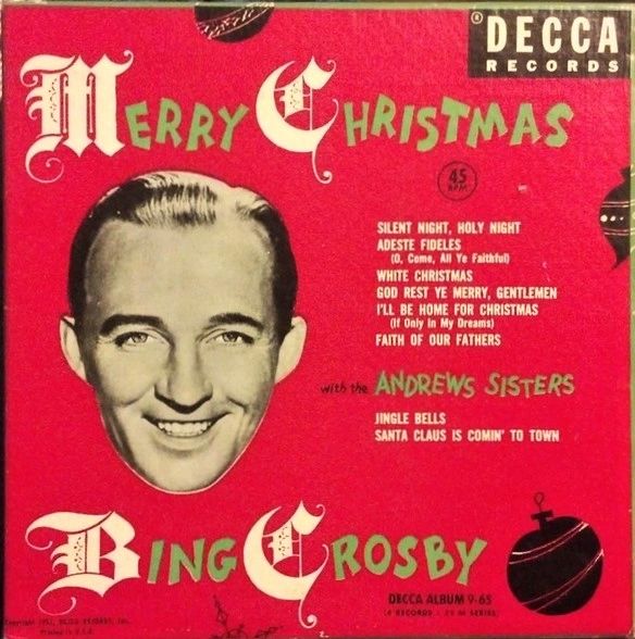 Bing Crosby With The Andrews Sisters Merry Christmas 1951 45RPM Box Set US Decca 9-65 Vintage Vinyl Record Albums